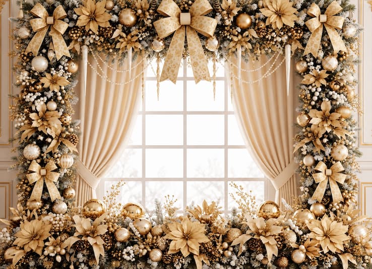 Elegant Christmas photography setting