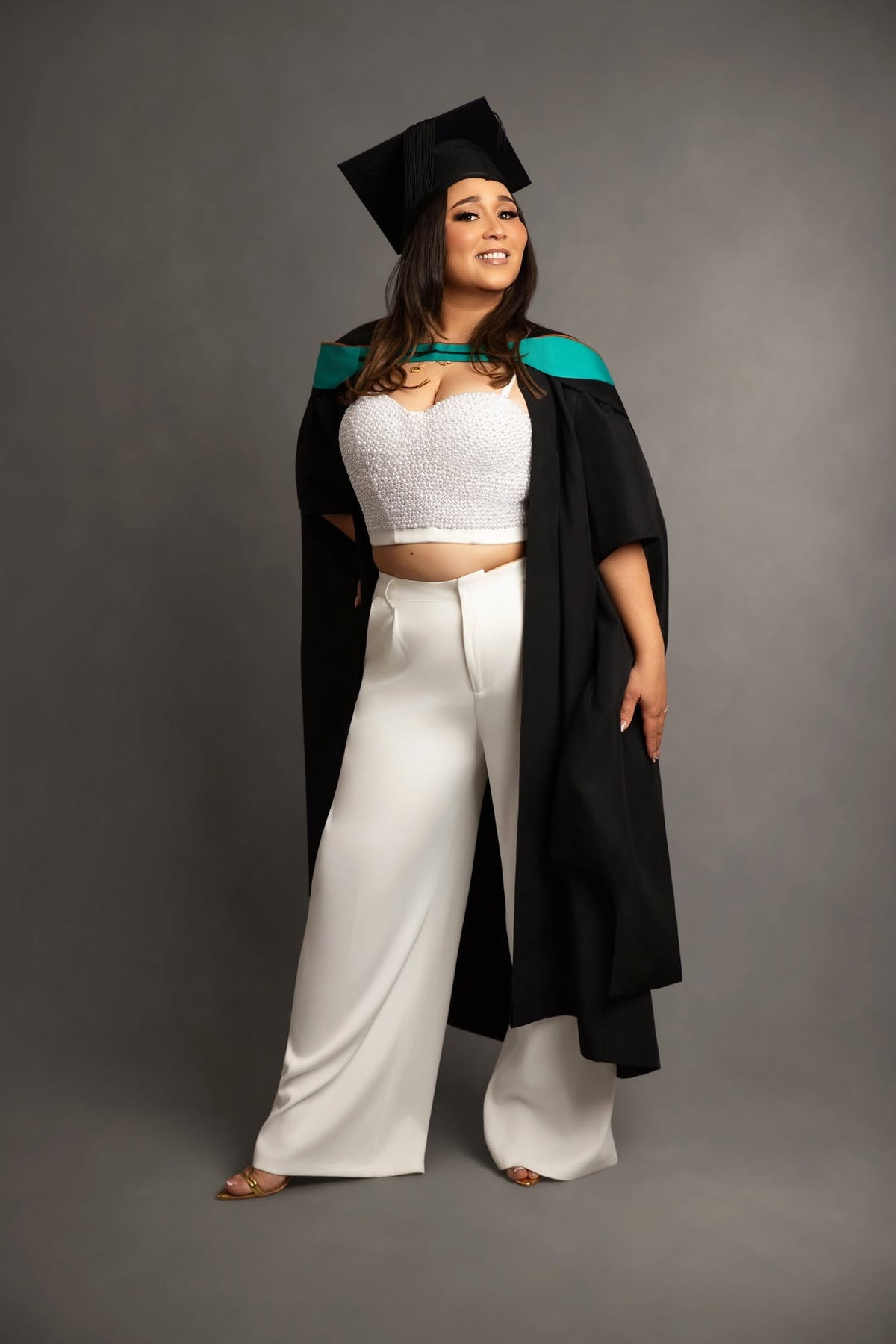 Professional graduation portraits in Cape Town – elegant studio photoshoot for graduates at LiMia Photography.
